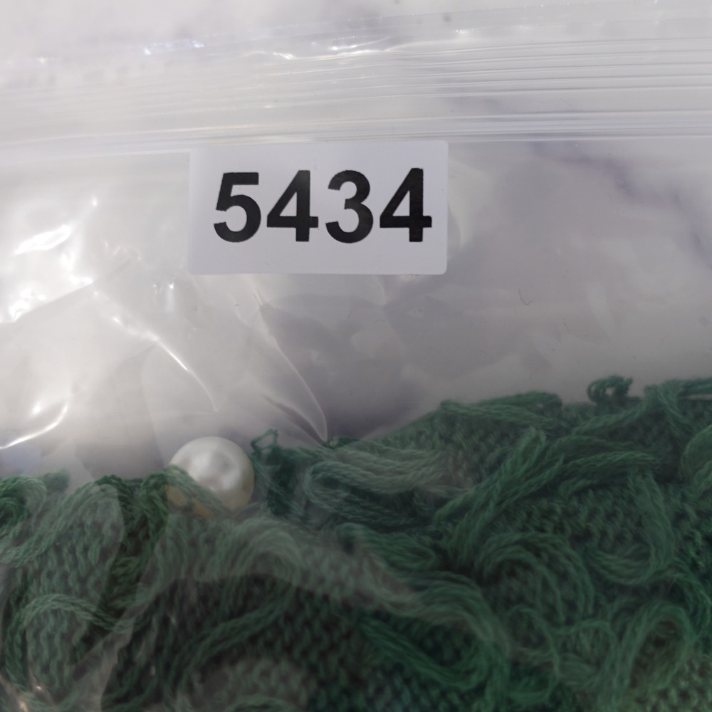 Vintage Y2K Green Loop‎ Knit Pearl Embellished Open Cardigan XL Shaggy Sweater - Picture 8 of 9